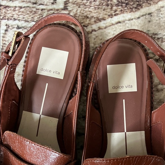 Dolce Vita Brown Leather Loafers with Buckle - Picture 2 of 7